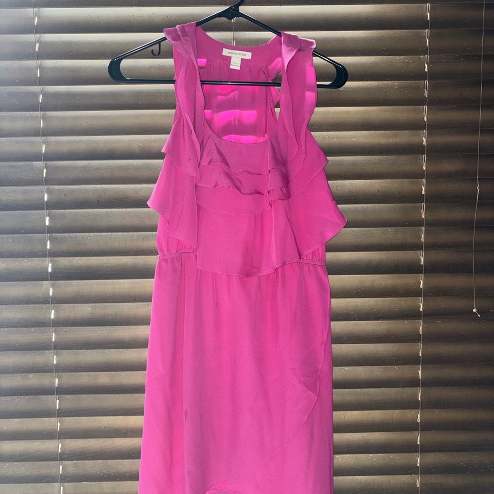 Boston Proper Hot Pink Ruffle Sundress - Picture 2 of 2